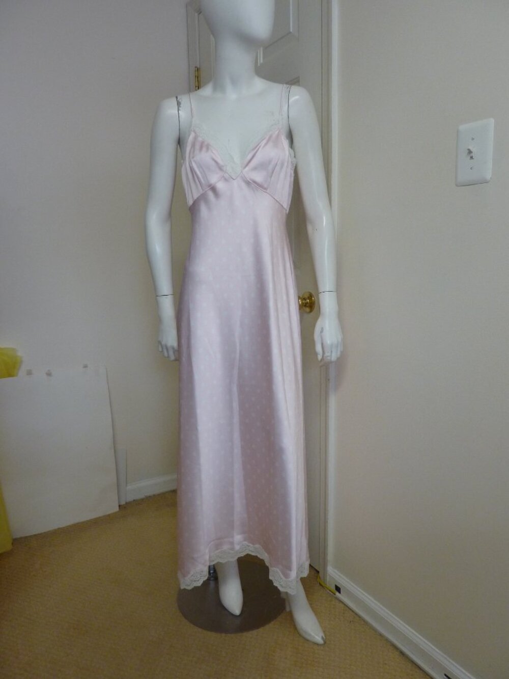 LoveShackFancy Manuela Satin Polka Dot Maxi Dress - Picture 10 of 15